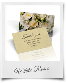 White Roses - Thank You Card