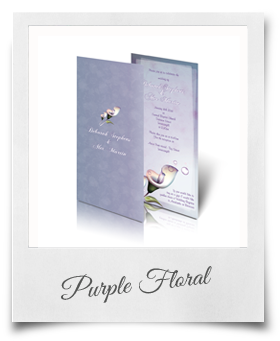Purple Floral - Wedding Invitations